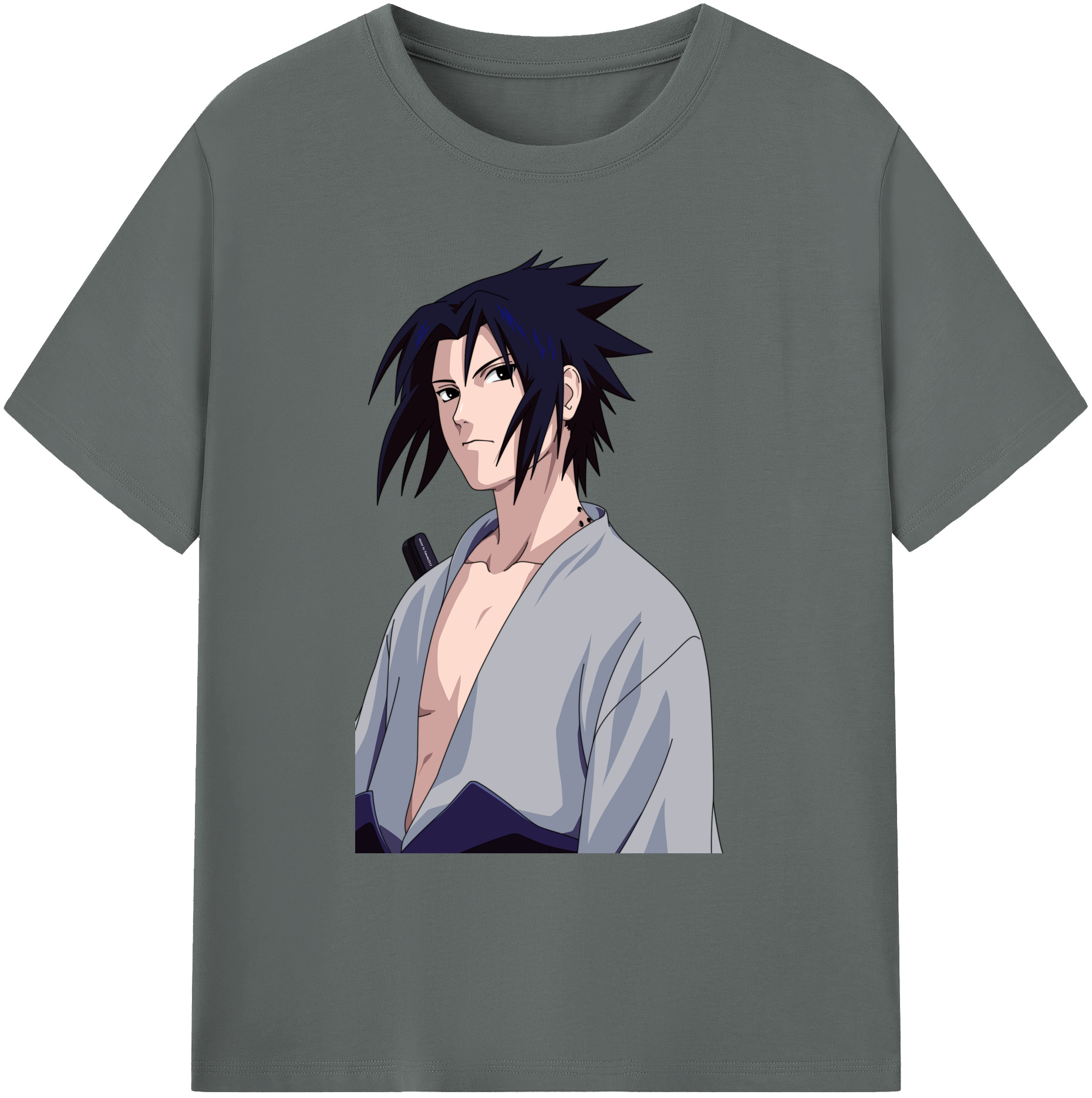 （画像用） NARUTO -ナルト- うちは サスケ Uchiha Sasuke 綿100％ メンズ半袖Tシャツ｜肌触りやわらか＆通気性
